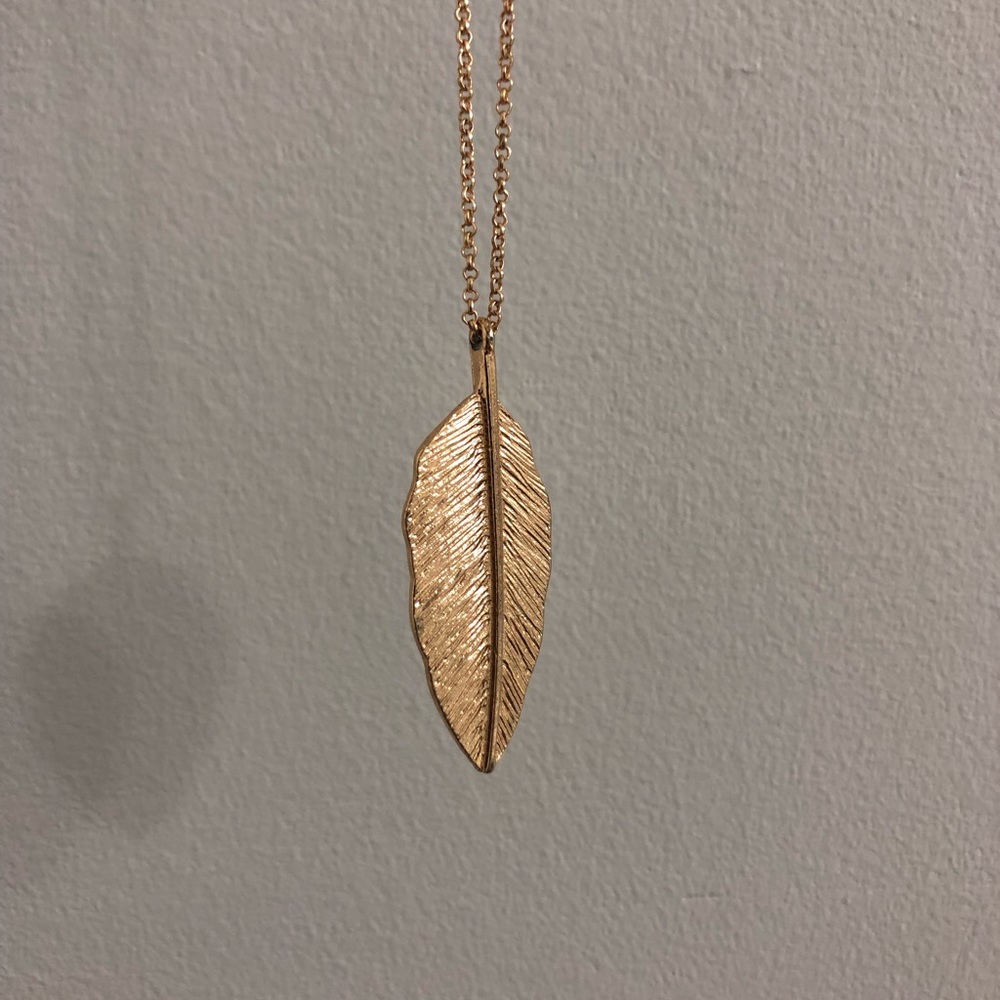 Gold Feather Necklace